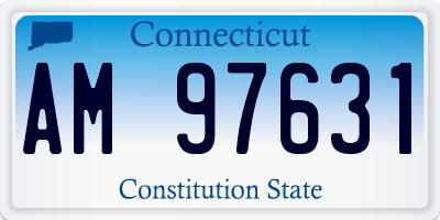 CT license plate AM97631