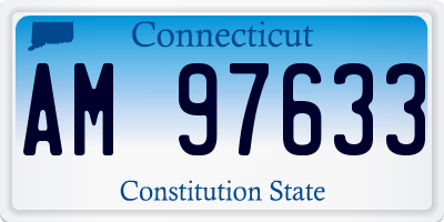 CT license plate AM97633