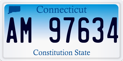 CT license plate AM97634