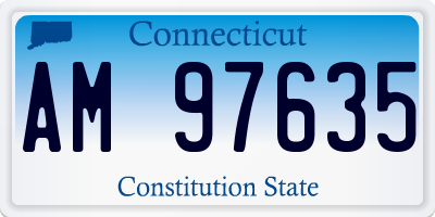 CT license plate AM97635