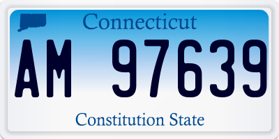CT license plate AM97639