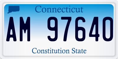 CT license plate AM97640