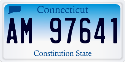 CT license plate AM97641