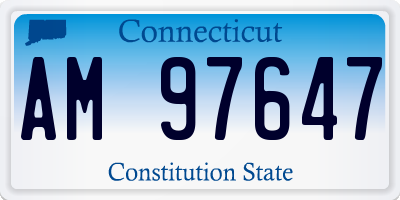 CT license plate AM97647