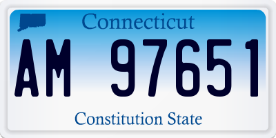 CT license plate AM97651