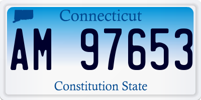 CT license plate AM97653