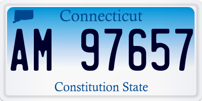 CT license plate AM97657