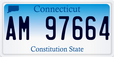 CT license plate AM97664