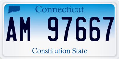 CT license plate AM97667