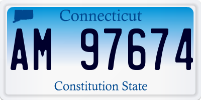 CT license plate AM97674