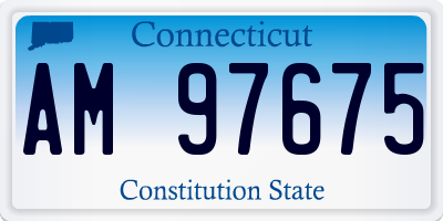 CT license plate AM97675