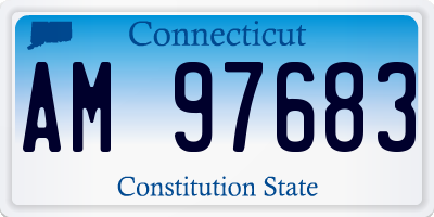 CT license plate AM97683