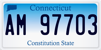 CT license plate AM97703