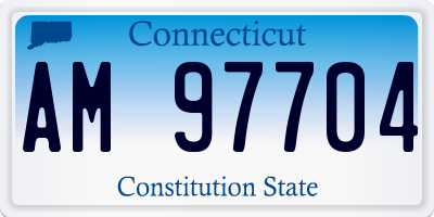 CT license plate AM97704