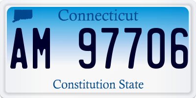 CT license plate AM97706