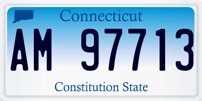 CT license plate AM97713