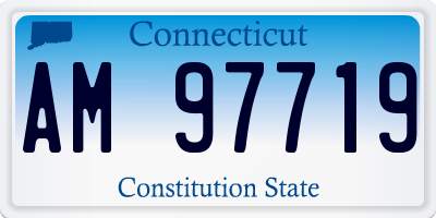 CT license plate AM97719