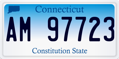 CT license plate AM97723