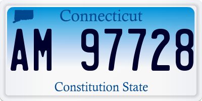 CT license plate AM97728