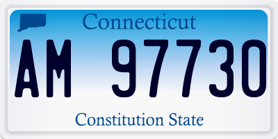 CT license plate AM97730