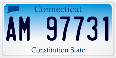CT license plate AM97731