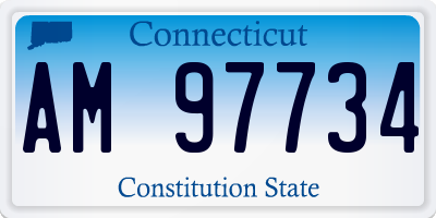CT license plate AM97734