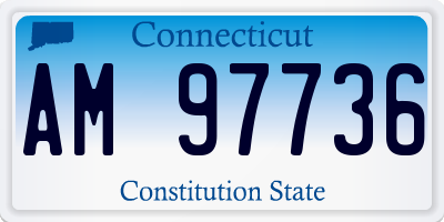 CT license plate AM97736