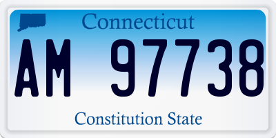 CT license plate AM97738