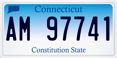 CT license plate AM97741