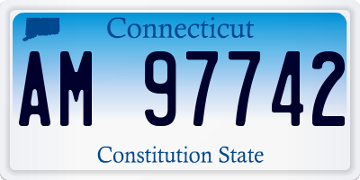CT license plate AM97742