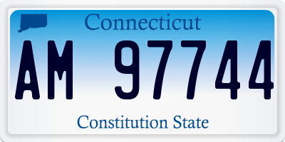 CT license plate AM97744