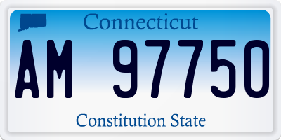 CT license plate AM97750