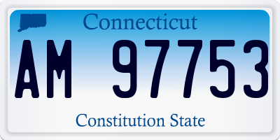 CT license plate AM97753