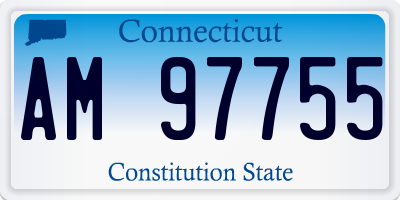 CT license plate AM97755