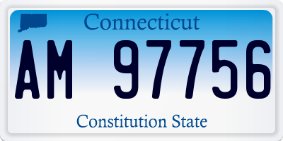 CT license plate AM97756
