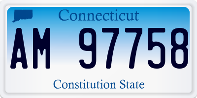 CT license plate AM97758