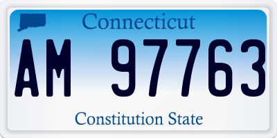 CT license plate AM97763