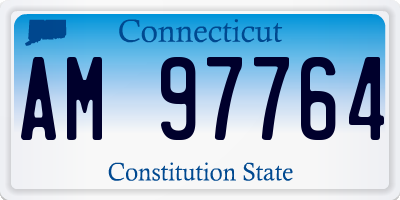 CT license plate AM97764
