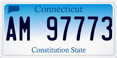 CT license plate AM97773