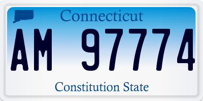 CT license plate AM97774
