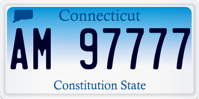 CT license plate AM97777