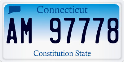 CT license plate AM97778