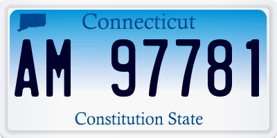 CT license plate AM97781