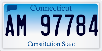 CT license plate AM97784