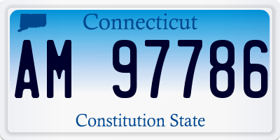 CT license plate AM97786