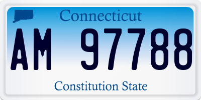 CT license plate AM97788