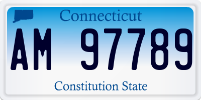 CT license plate AM97789