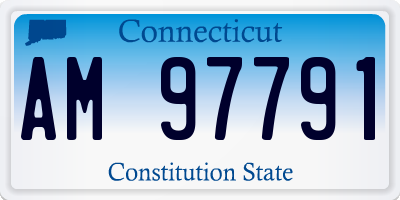 CT license plate AM97791