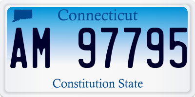 CT license plate AM97795
