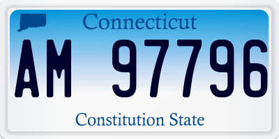 CT license plate AM97796